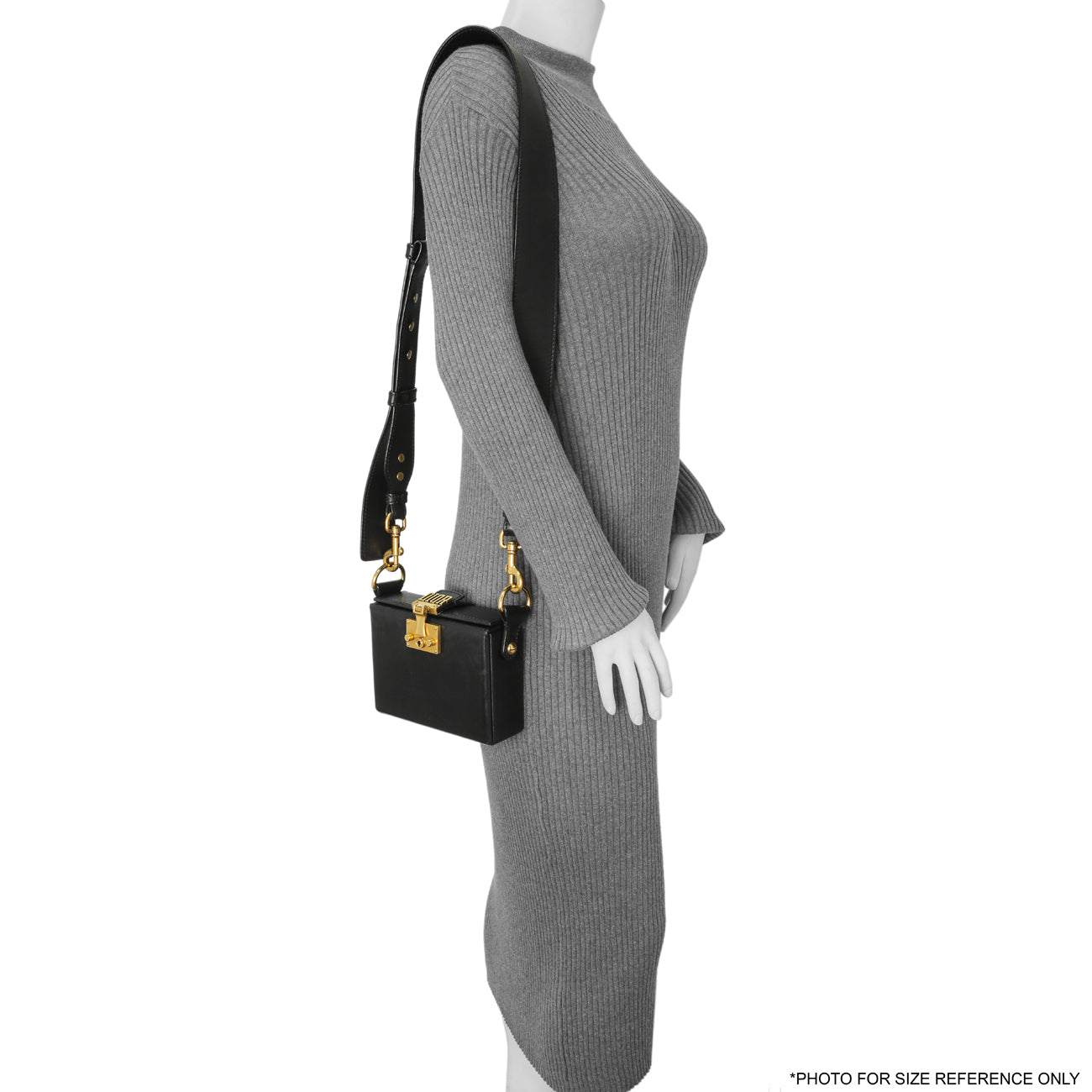 Exclusive Christian Dior Black Lambskin Dioraddict Lockbox — Alternate View 12