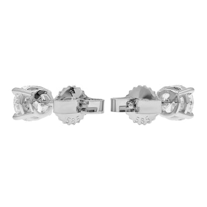Exclusive 14K White Gold 0.64 Carat Diamond Earrings — Side View