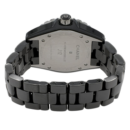 Exclusive Chanel Black Ceramic J12 Mademoiselle Automatic H5242 — Side View