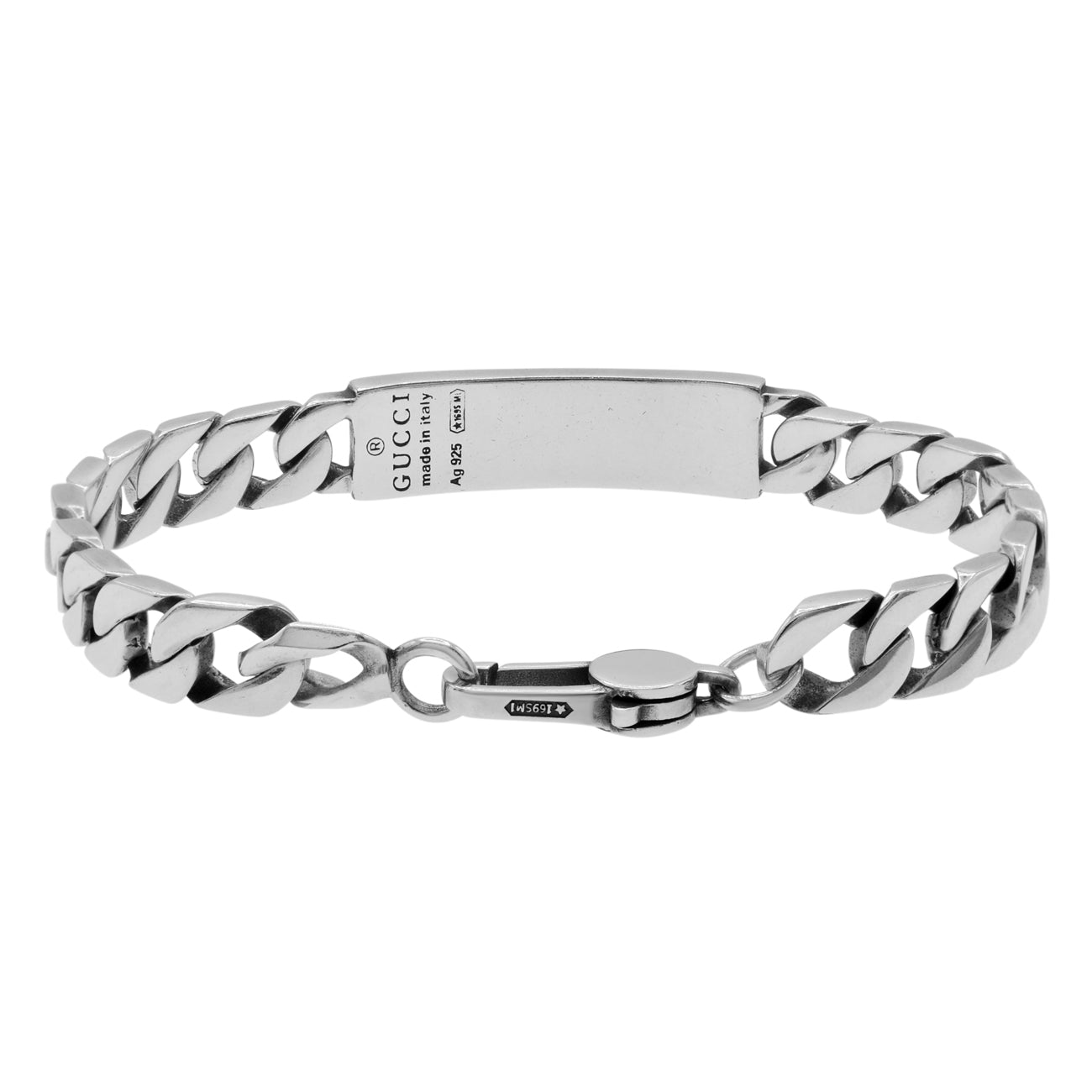 Exclusive Gucci Sterling Silver Guccighost Chain Bracelet — Side View