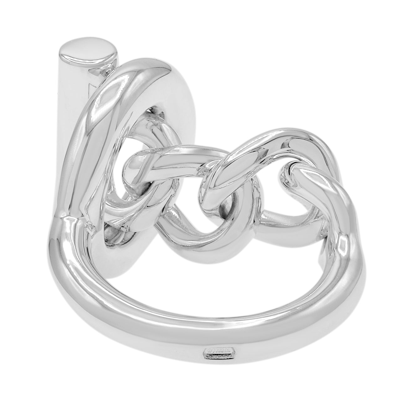 Exclusive Hermes Sterling Silver Croisette Ring — Side View