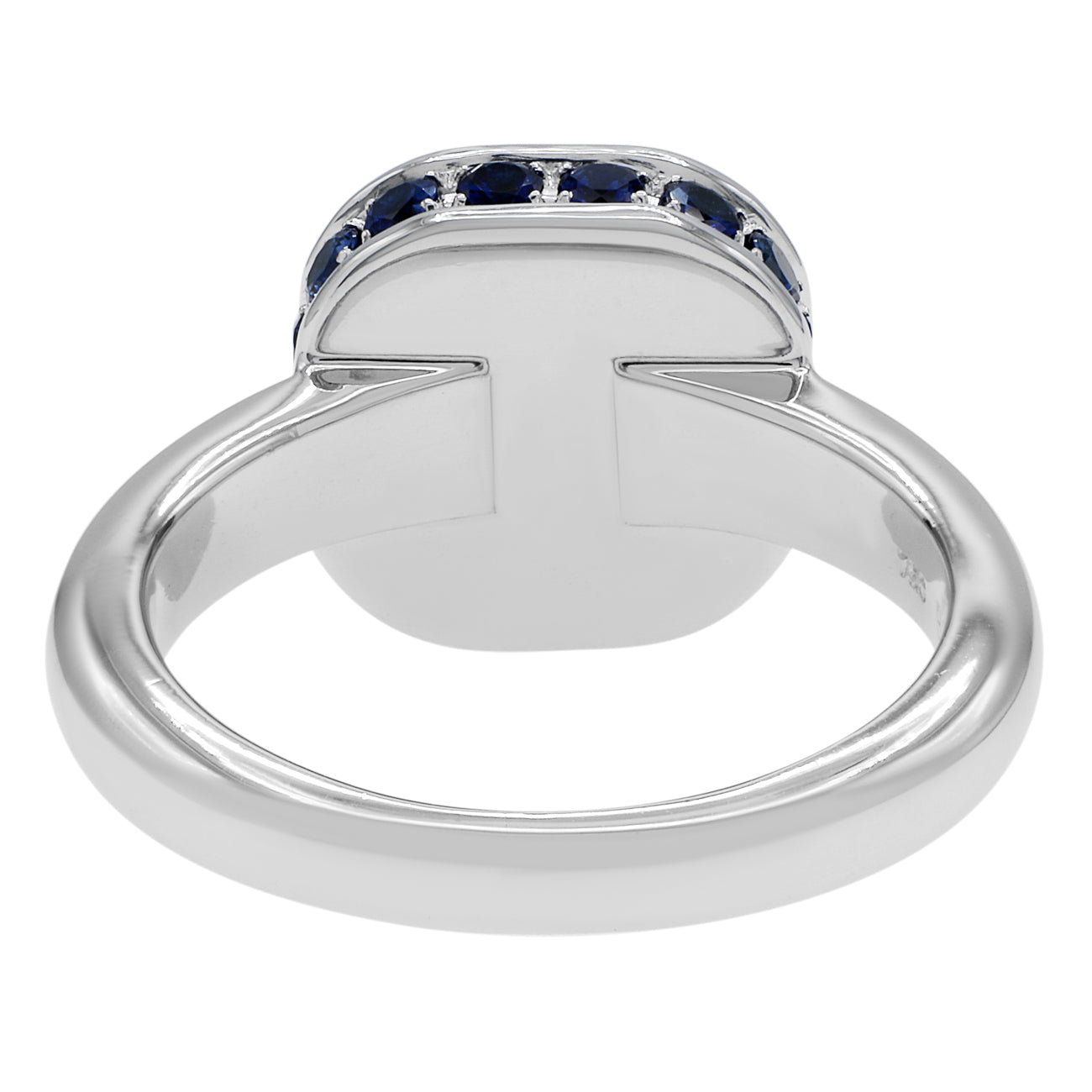 Exclusive 18K White Gold 1.72 Carat Sapphire Ring — 4.75 — Back View