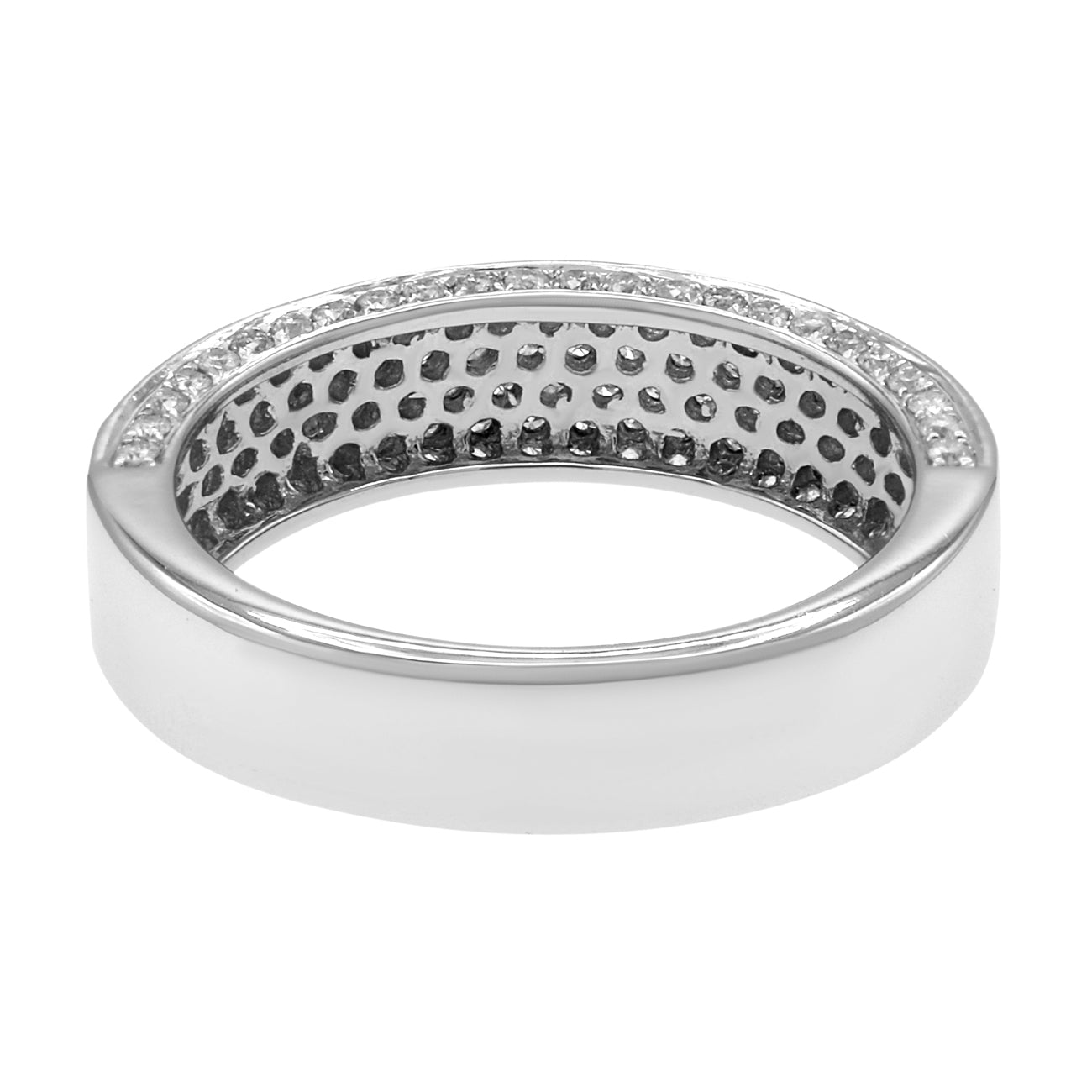 Exclusive 14K White Gold 0.74 Carat Diamond Band — 4.5 — Side View