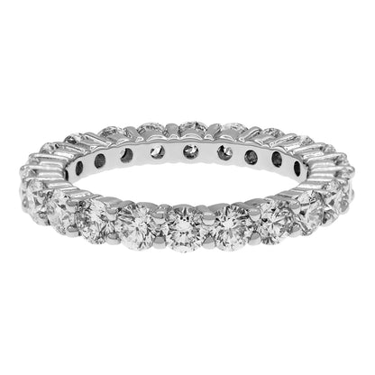 Exclusive 14K White Gold 2.20 Carat Diamond Eternity Band — Side View
