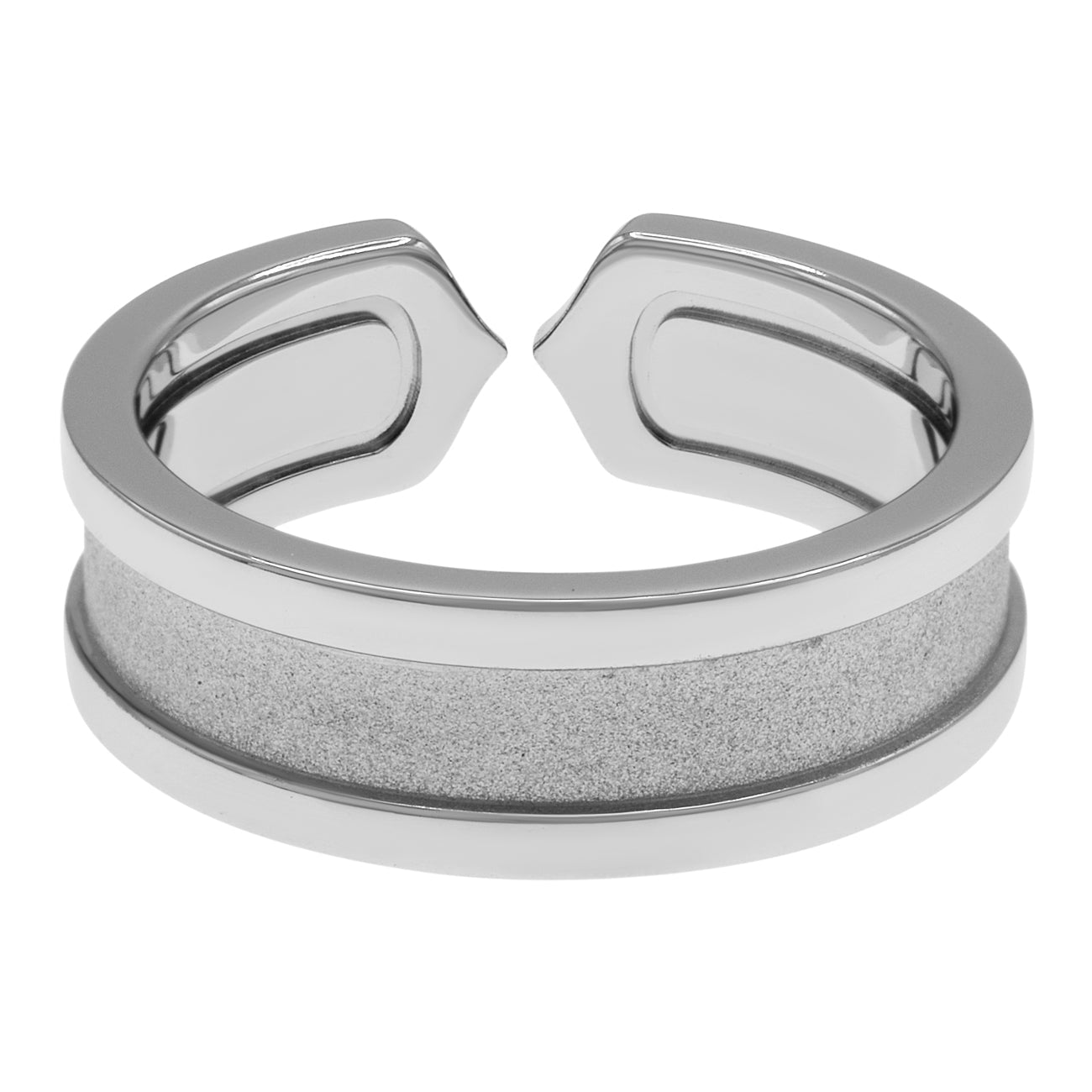 Exclusive Cartier 18K White Gold Diamond C de Cartier Ring — Side View