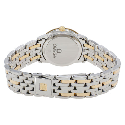 Exclusive Omega Stainless Steel 18K Yellow Gold Diamond De Ville Prestige 413.25.27.60.55.001 — Side View
