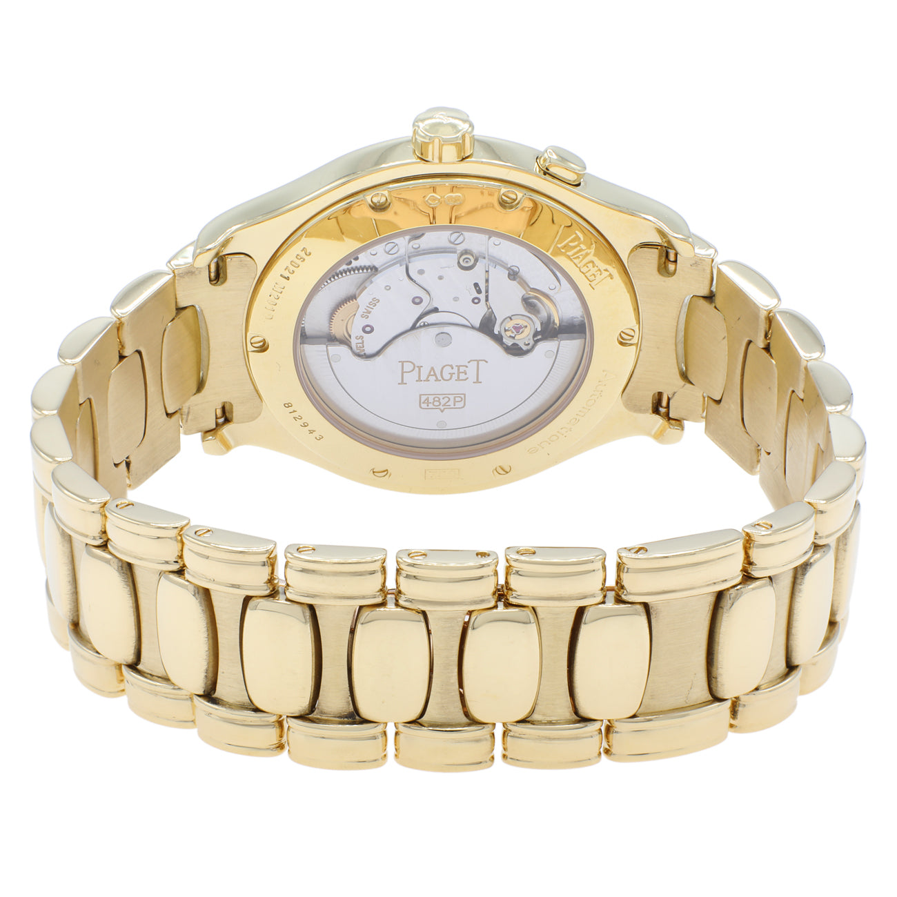 Exclusive Piaget 18K Yellow Gold Citea GMT Dual Time 26021 — Side View