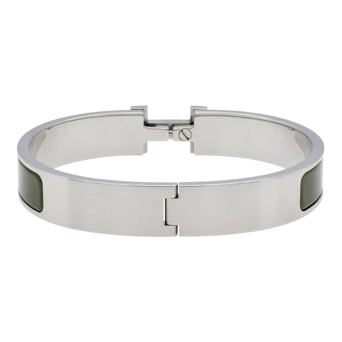 Exclusive Hermes Vert De Gris Clic HH Bracelet — Side View
