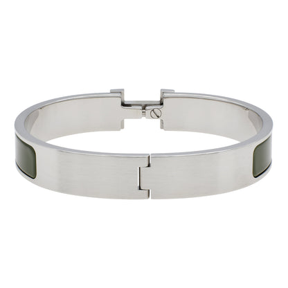 Exclusive Hermes Vert De Gris Clic HH Bracelet — Side View