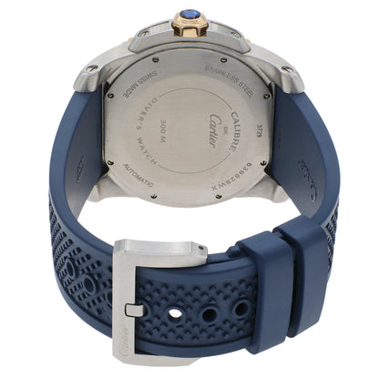 Exclusive Cartier Stainless Steel 18K Rose Gold Calibre de Cartier Diver W2CA0009 — Side View