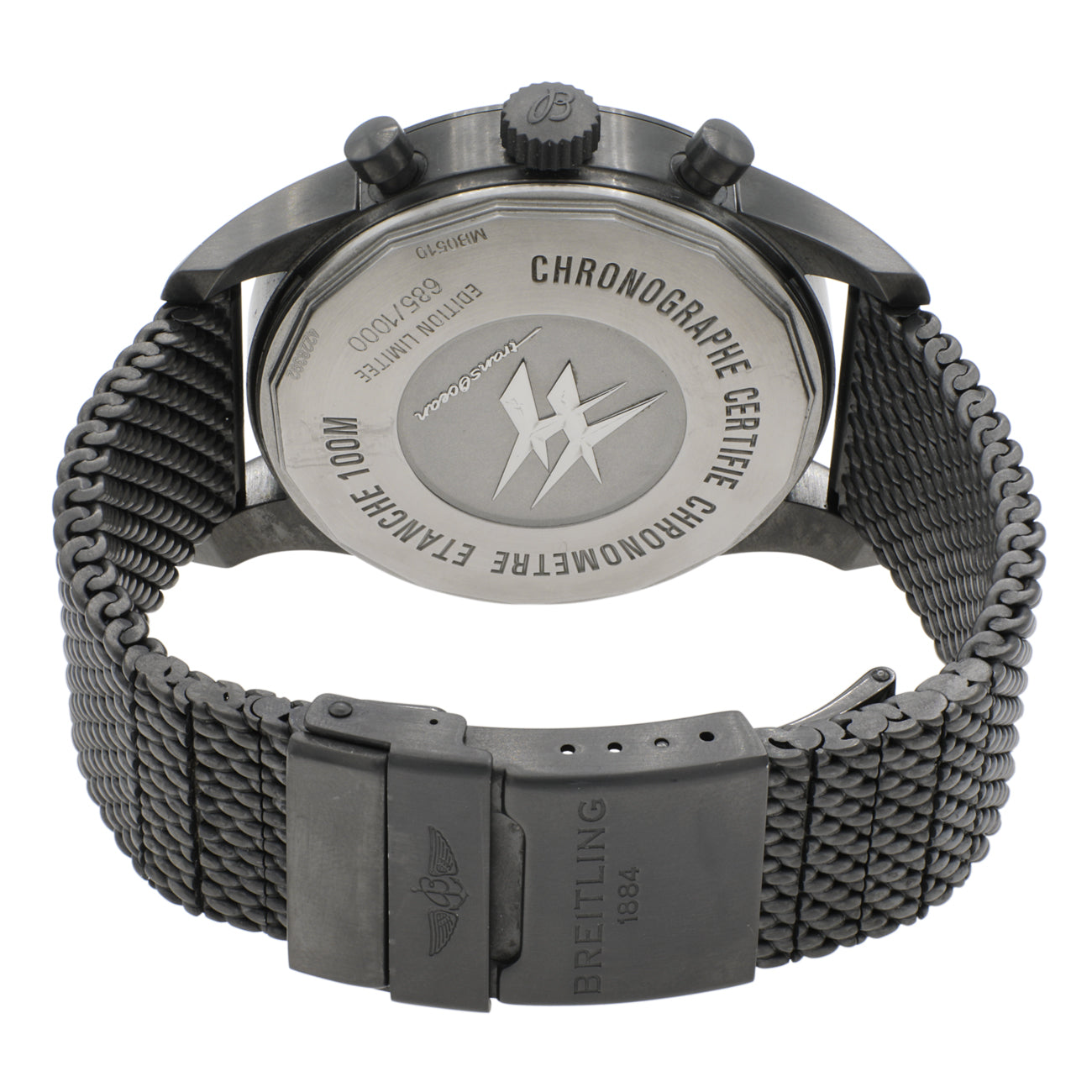 Exclusive Breitling PVD Stainless Steel Transocean Unitime Pilot MB0510U6 — Side View