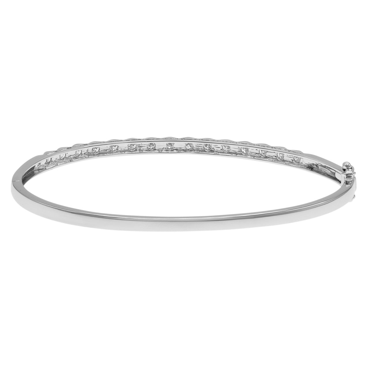Exclusive 18K White Gold 0.60 Carat Diamond Bracelet — Side View