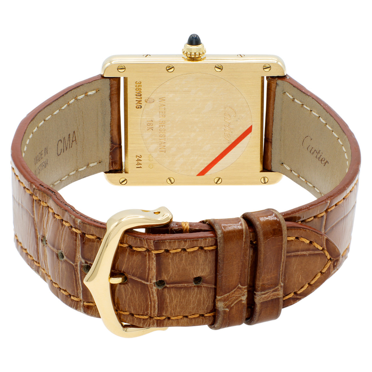 Exclusive Cartier 18K Yellow Gold Tank Louis W1529756 — Side View