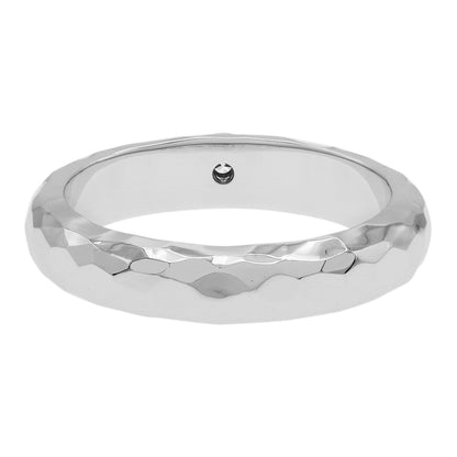 Exclusive Tiffany & Co. 18K White Gold Paloma Picasso Hammered Solitaire Ring — Side View