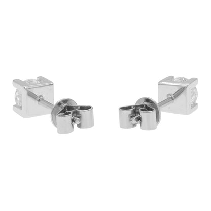 Exclusive 18K White Gold 0.60 Carat Diamond Stud Earrings — Side View