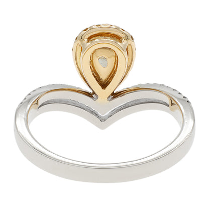 Exclusive 18K White Gold 0.76 Carat Fancy Yellow Diamond Ring — 3.75 — Side View