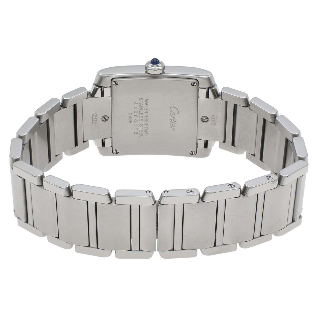 Exclusive Cartier Stainless Steel Tank Francaise 2465 — Side View