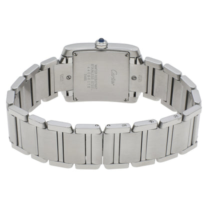 Exclusive Cartier Stainless Steel Tank Francaise 2465 — Side View