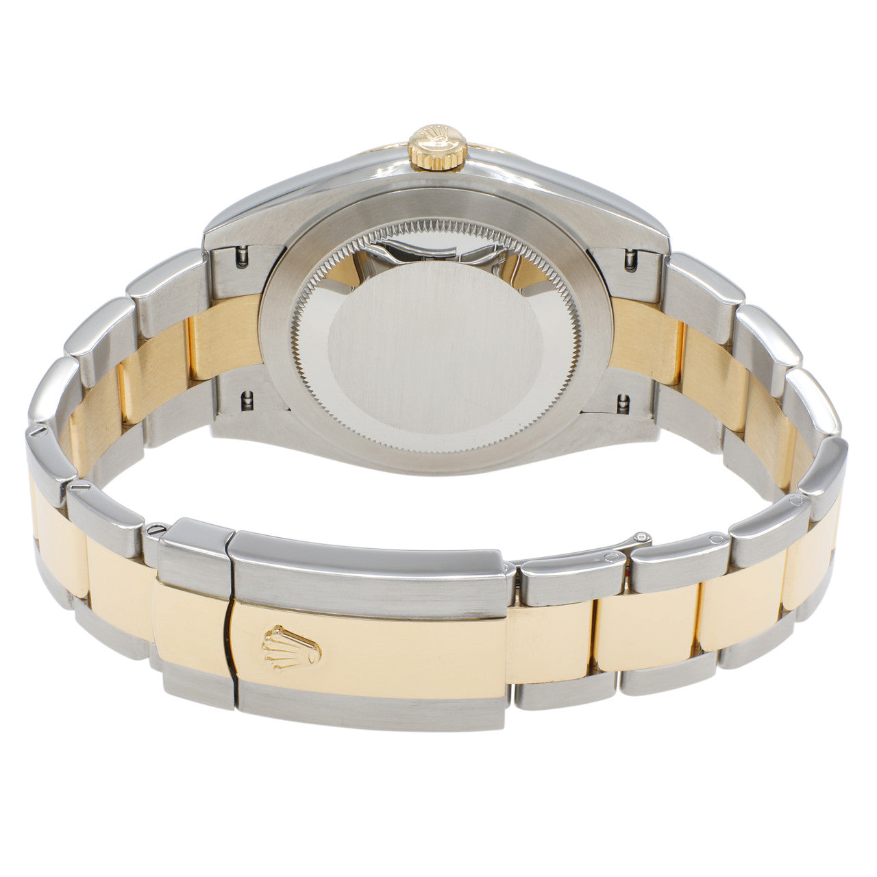 Exclusive Rolex 18K Yellow Gold Stainless Steel Diamond Datejust 41 126333 — Side View