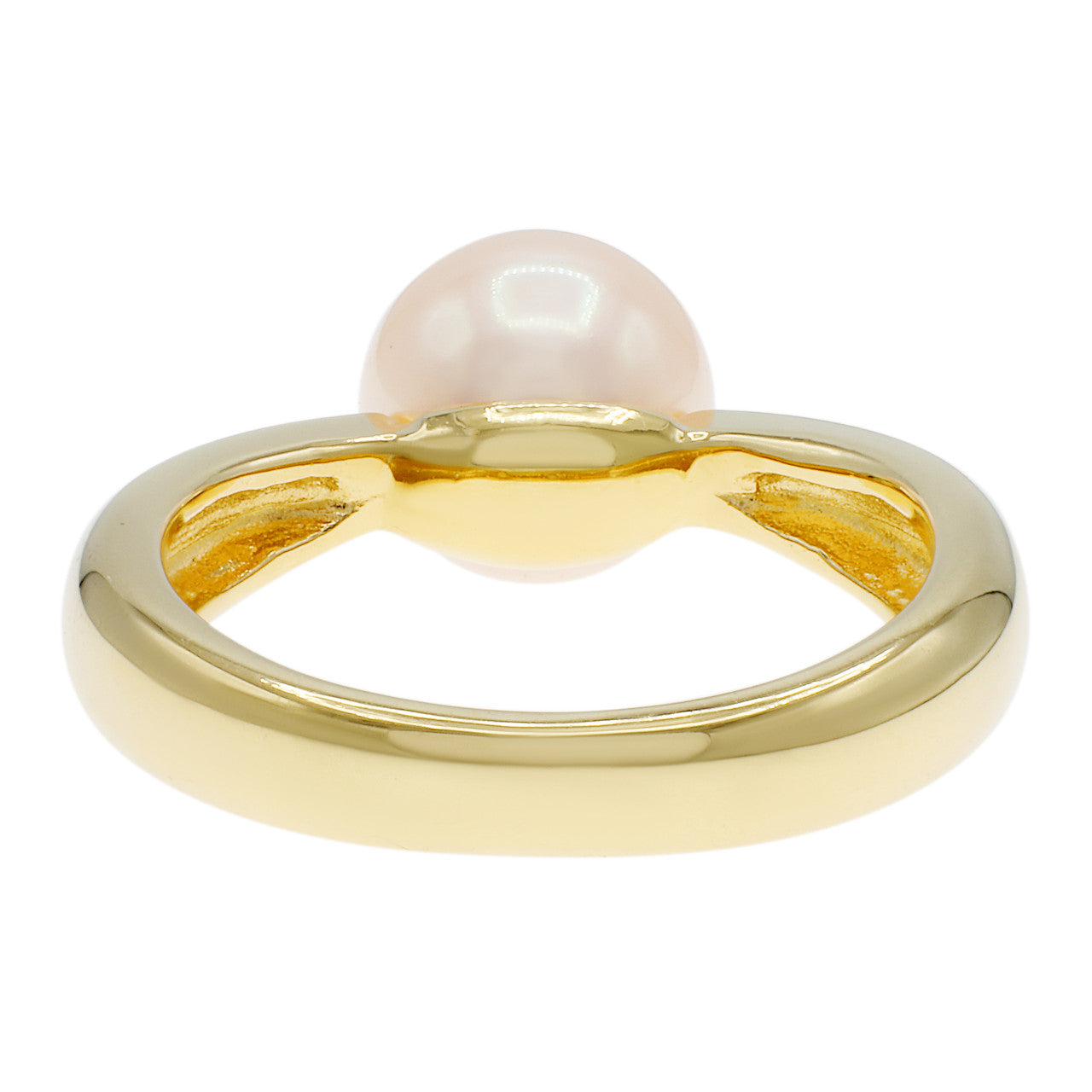 Exclusive 18K Yellow Gold Akoya Pearl Ring — 5 — Side View