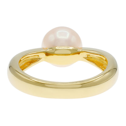 Exclusive 18K Yellow Gold Akoya Pearl Ring — 5 — Side View