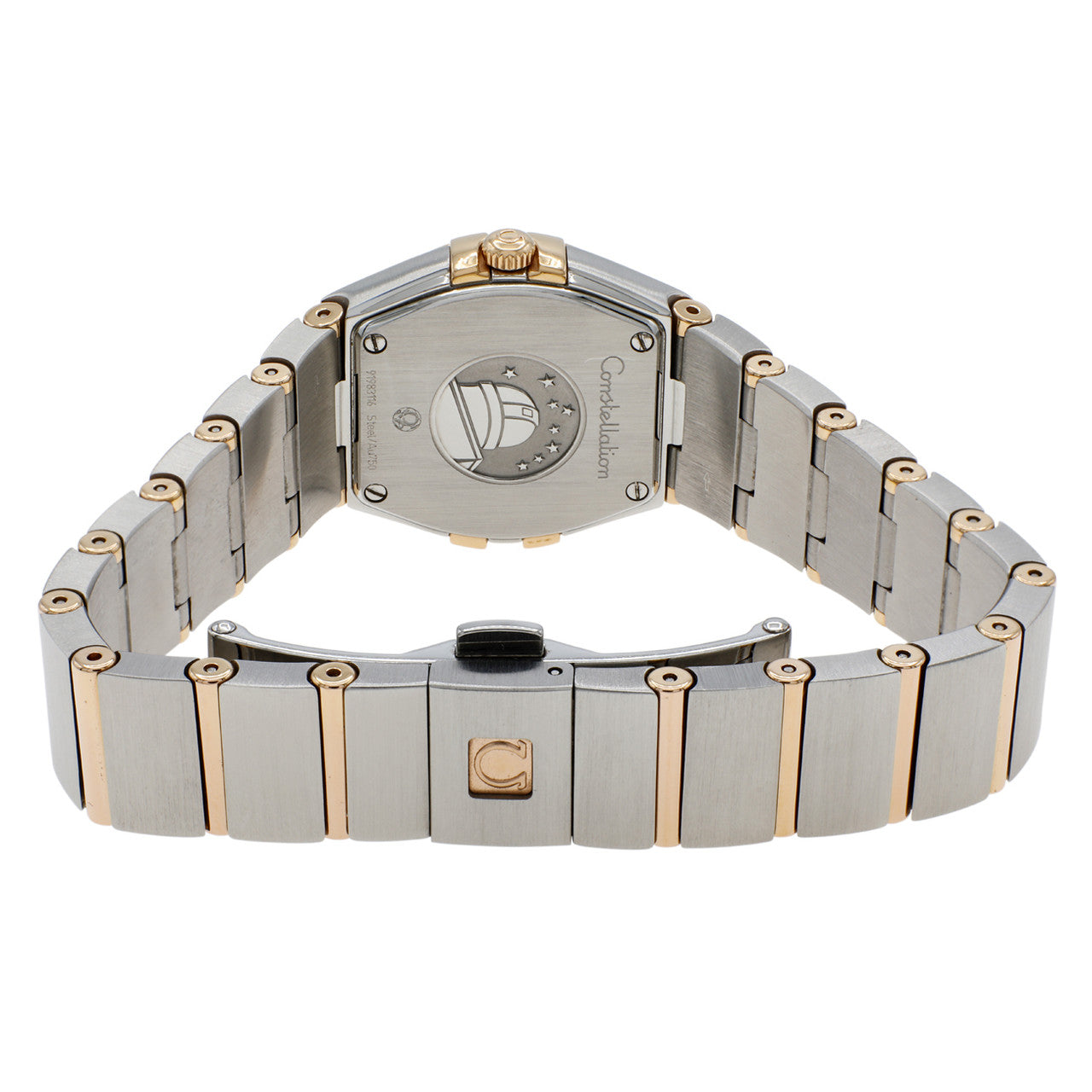 Exclusive Omega Stainless Steel 18K Rose Gold Constellation 123.20.24.60.53.001 — Side View