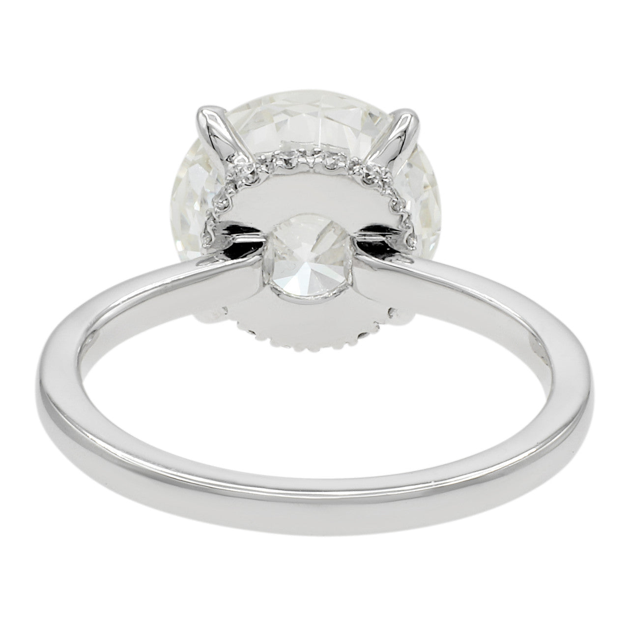Exclusive 18K White Gold 3.23 Carat Diamond Ring — 3.5 — Top View