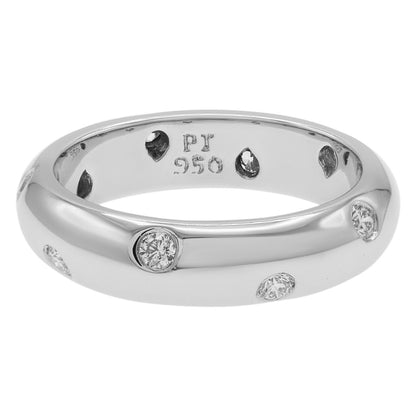Exclusive Tiffany & Co. Platinum Diamond 4mm Etoile Ring — Side View
