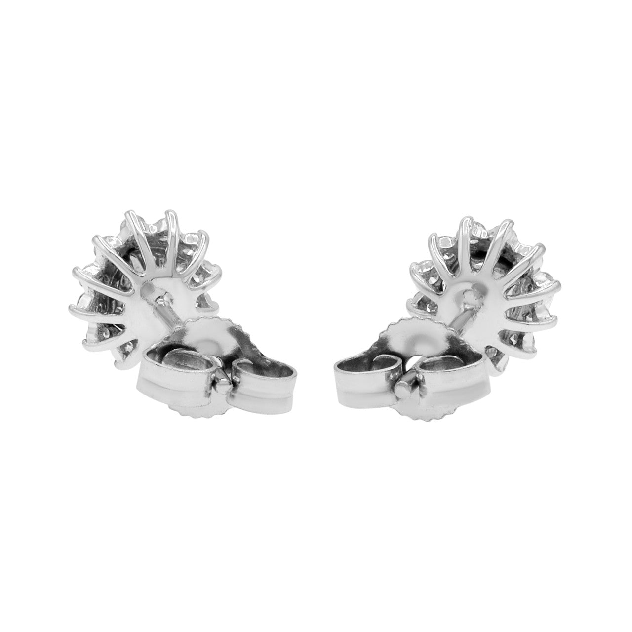 Exclusive 18K White Gold 0.58 Carat Fancy Yellow Diamond Earrings — Side View