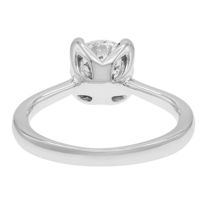 Exclusive 18K White Gold 1.50 Carat Diamond De Beers Solitaire Ring — 3.5 — Side View