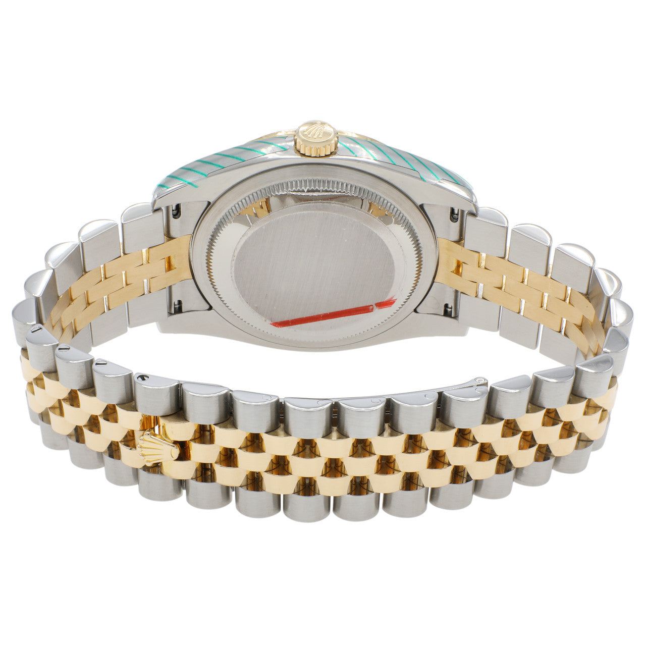 Exclusive Rolex 18K Yellow Gold Stainless Steel Diamond Datejust 36 116243 — Side View