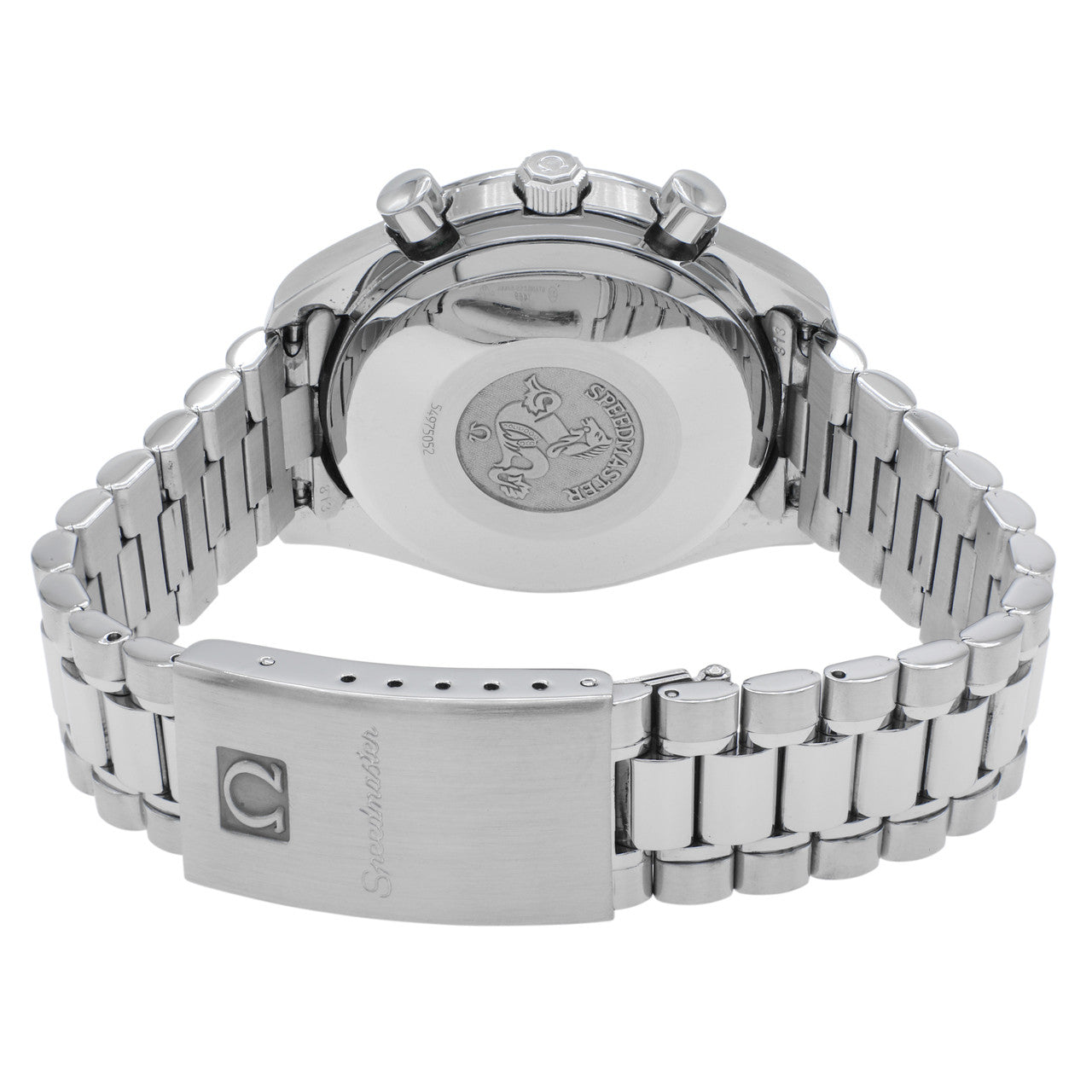 Exclusive Omega Stainless Steel Speedmaster Date 3511.80.00 — Side View