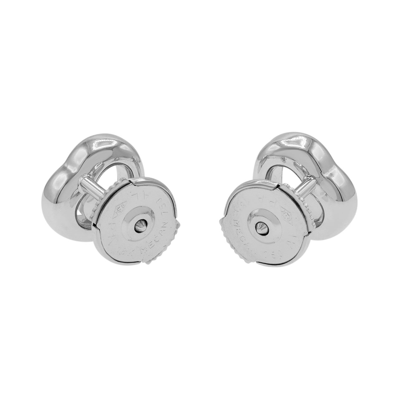 Exclusive Chopard 18K White Gold Happy Diamonds Icon Earrings — Side View