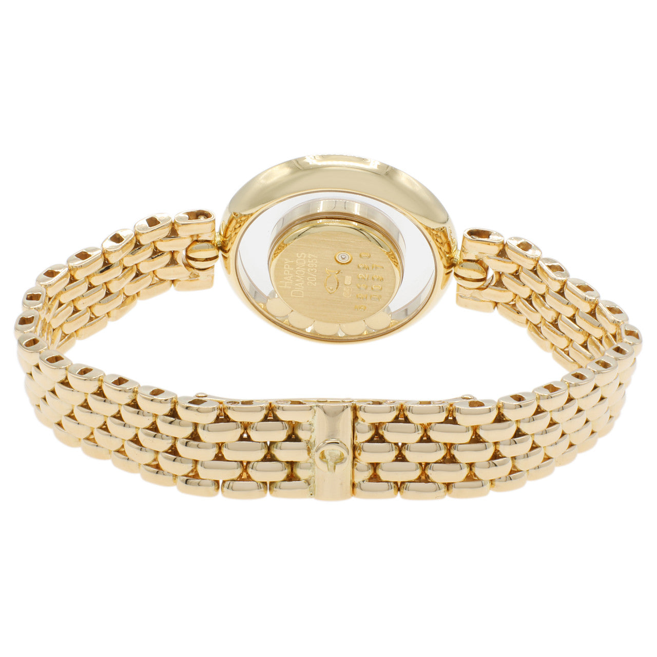 Exclusive Chopard 18K Yellow Gold Happy Diamond  Watch — Side View