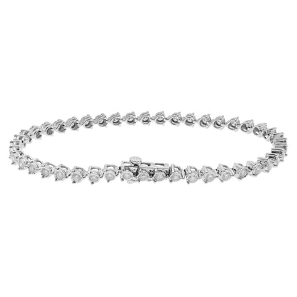 Exclusive 14K White Gold 2.02 Carat Diamond Tennis Bracelet — Back View