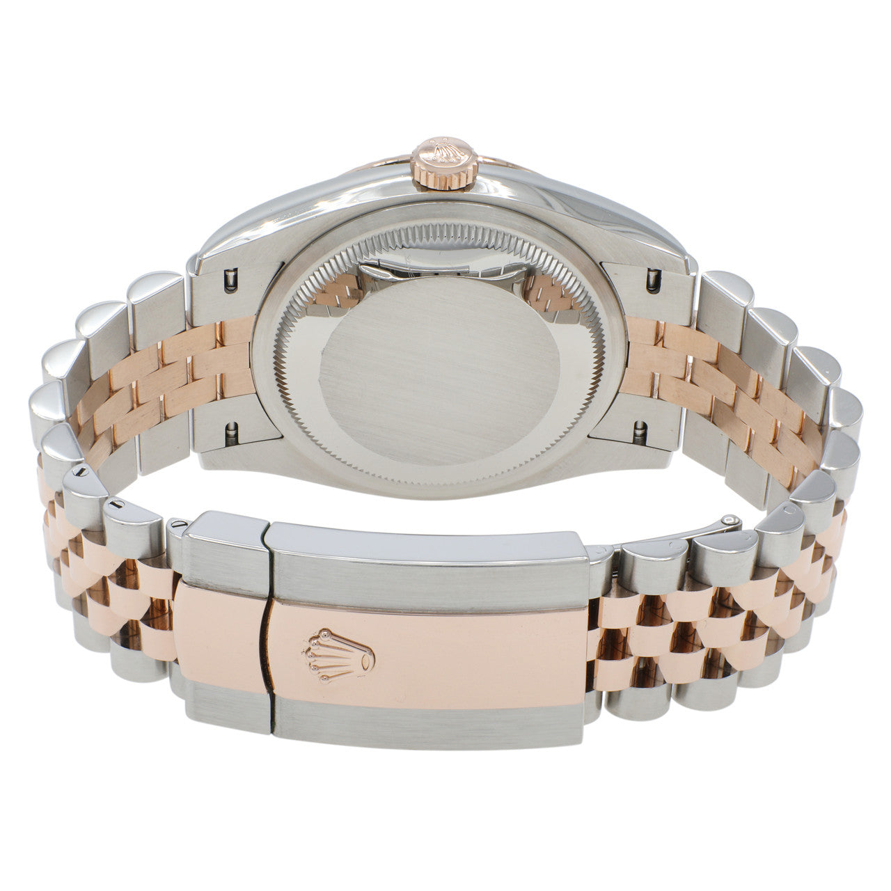 Exclusive Rolex 18K Rose Gold Stainless Steel Datejust 36 126231 — Side View