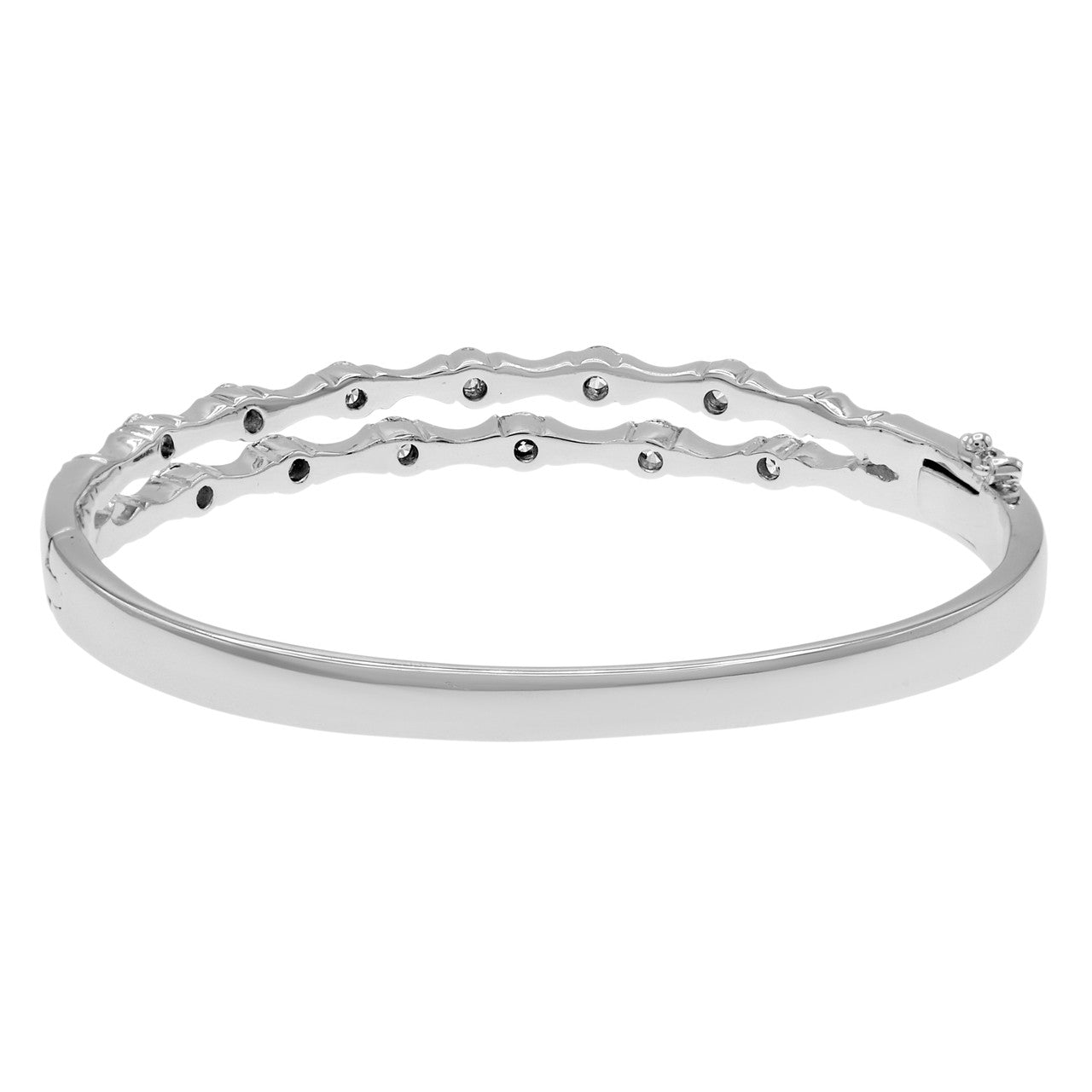 Exclusive 18K White Gold 1.56 Carat Diamond Bracelet — Side View
