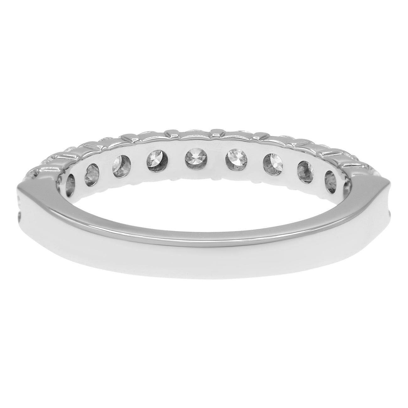 Exclusive 18K White Gold 1.00 Carat Diamond Band — 6 — Side View