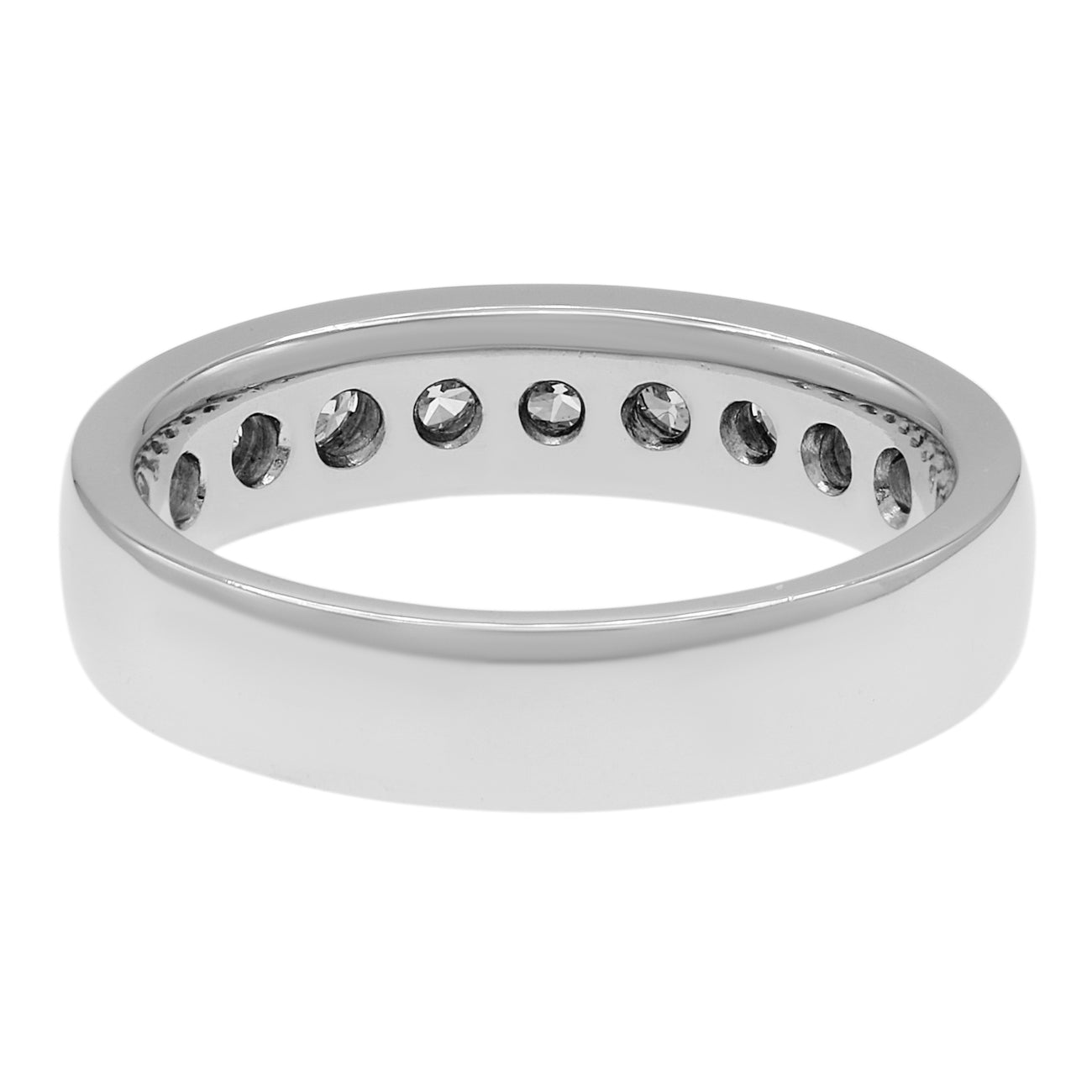 Exclusive 18K White Gold 0.90 Carat Diamond Ring — 8.25 — Back View