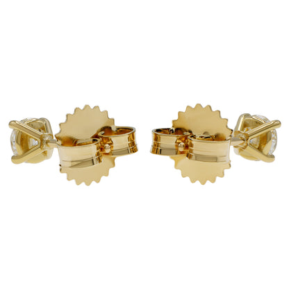 Exclusive 14K Yellow Gold 0.50 Carat Diamond Earrings — Side View