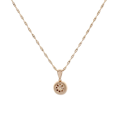 Exclusive 18K Rose Gold 0.38 Carat Diamond Pendant — Side View