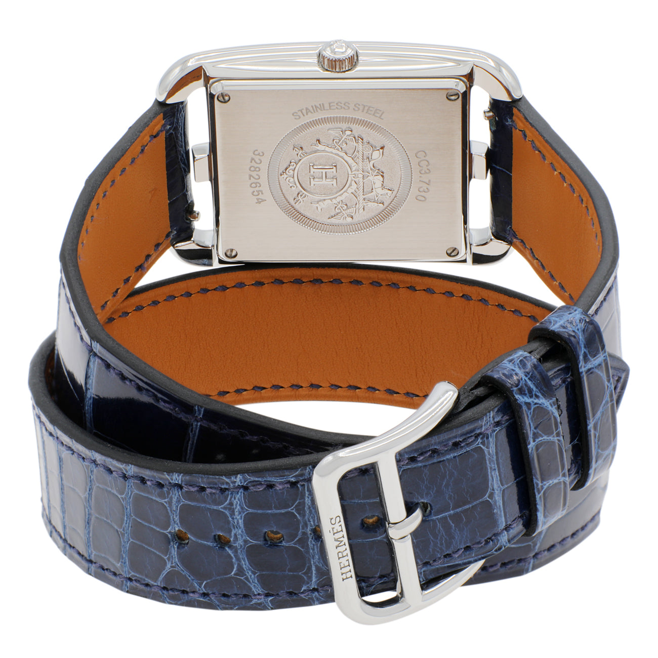 Exclusive Hermes Stainless Steel Diamond Cape Cod CC3.730 — Side View