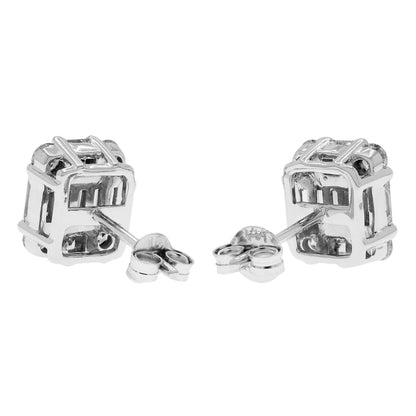 Exclusive 14K White Gold 1.16 Carat Diamond Earrings — Side View