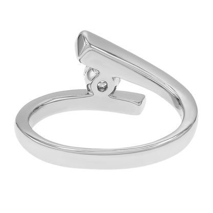 Exclusive Platinum 0.34 Carat Diamond Ring — Side View