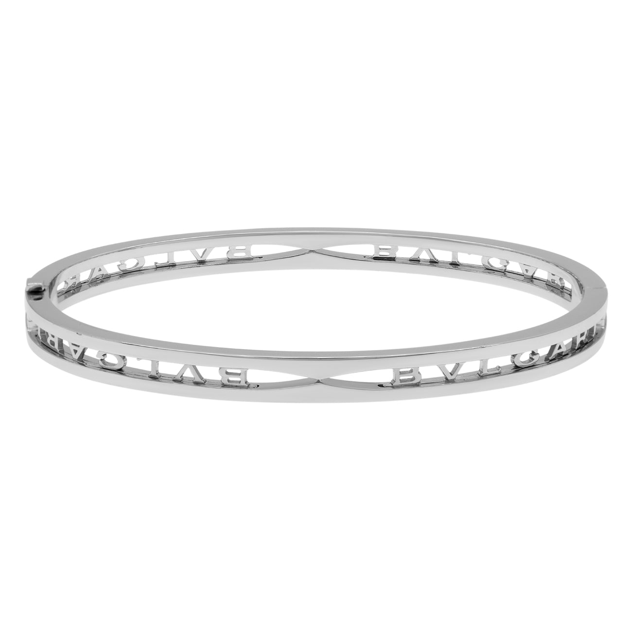 Exclusive Bulgari 18K White Gold B.zero1 Bracelet — Side View