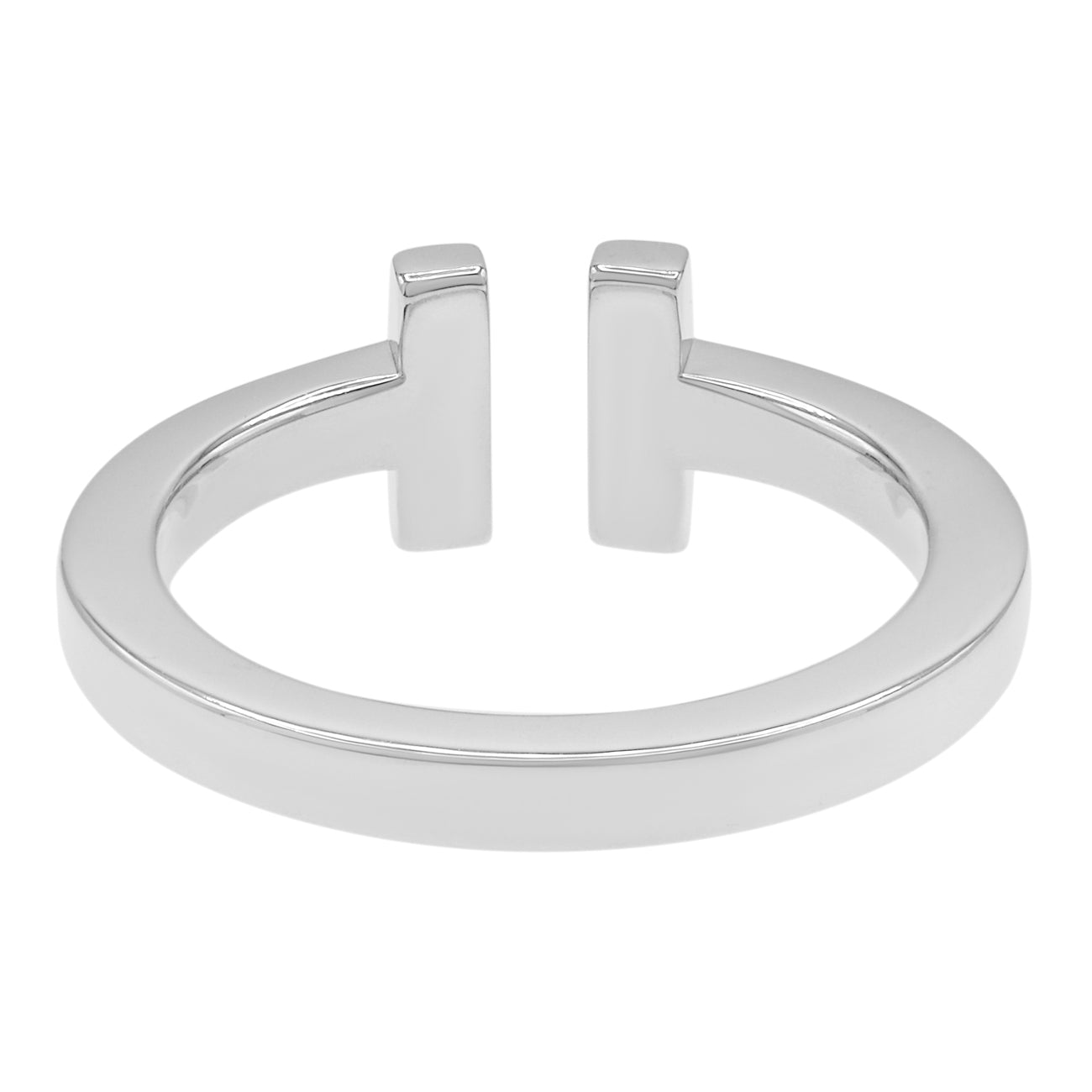 Exclusive Tiffany & Co. Sterling Silver T Square Ring — Side View