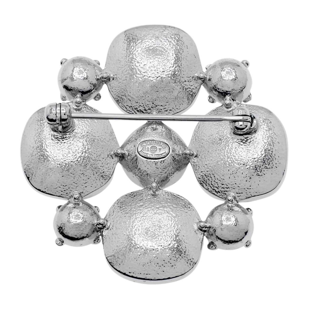 Exclusive Chanel Crystal CC Brooch — Side View