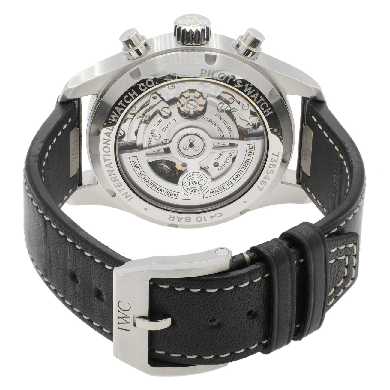 Exclusive IWC Stainless Steel Pilot Chronograph 41 IW388101 — Side View