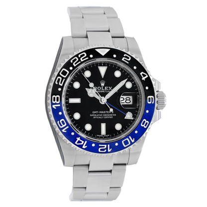 Exclusive Rolex Stainless Steel GMT Master II Batman 116710BLNR — Front View