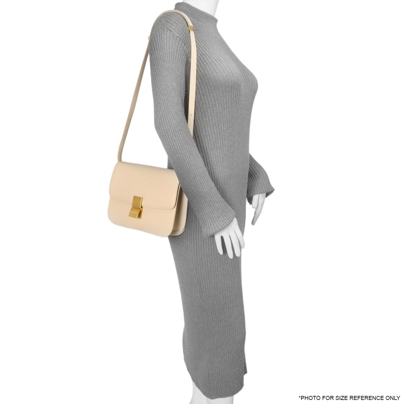 Exclusive Celine Powder Liege Calfskin Medium Classic Flap Bag — Alternate View 10